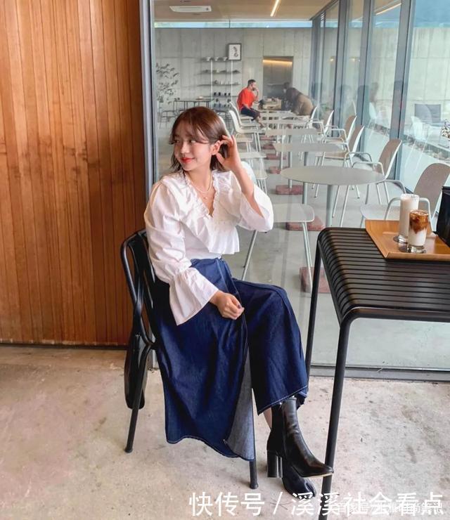 衬衫 + 短靴，秋天这么穿又A又撩！