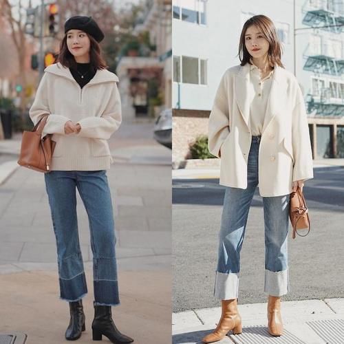 九分裤+短靴=今春显高cp，气质利落又时髦，小个子也能穿