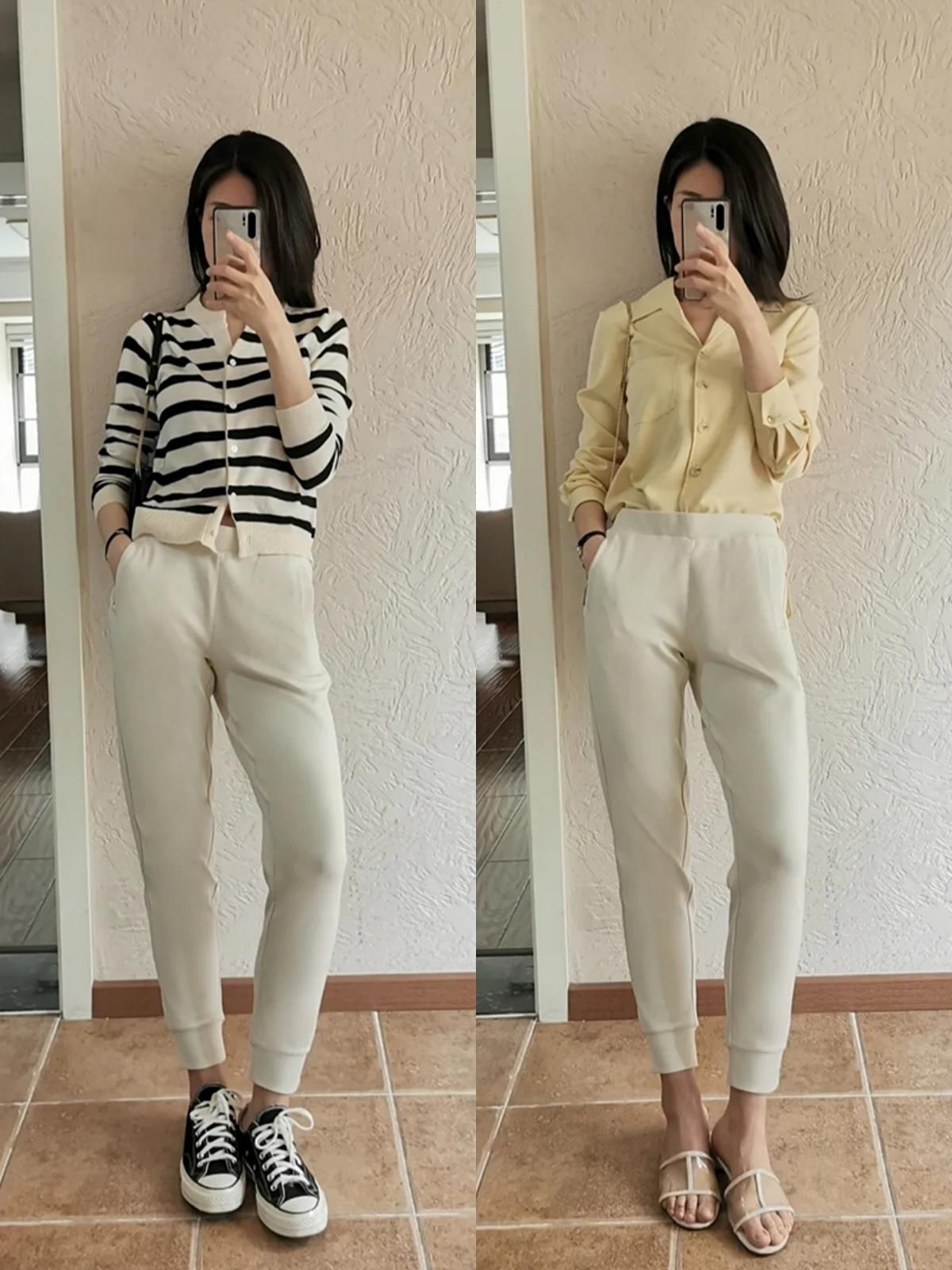 牛仔裤|真会穿的中年女人，衣橱里都有这4种裤子，简约实用又显身高腿长