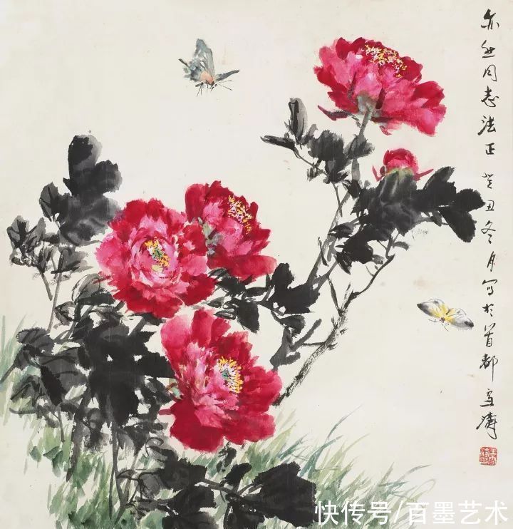 小写意|唯有牡丹真国色!小写意牡丹画150幅,美醉了