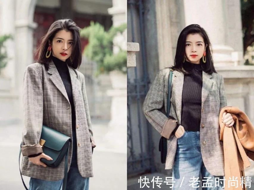 牛仔裤|今秋毛衣尽量不要搭配牛仔裤!学学明星这样搭,优雅又高级