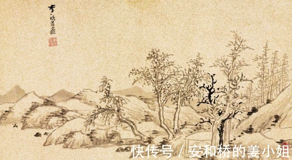 董其昌#旷远萧瑟,寒气入骨,李流芳绘《山水册》