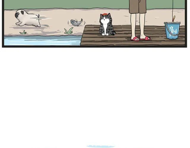 |搞笑漫画《钓鱼》,钓到大鱼了要不要来尝尝?