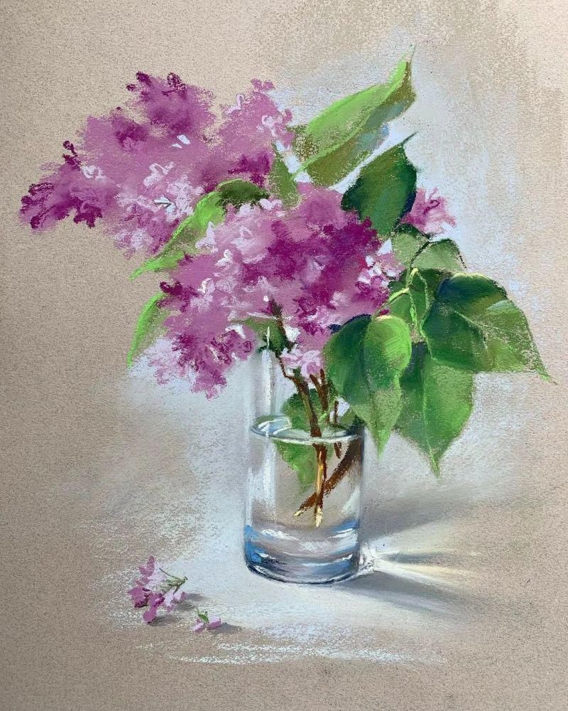 鲜花!太疯狂了!原来用粉笔画画,也可以这么美,简单几招教你,美到邻居羡慕嫉妒