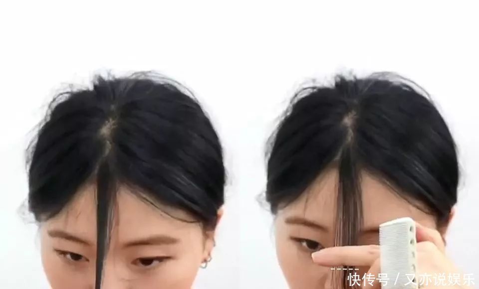 只需学会‘三段式剪法’既可在家剪出好看的刘海发型