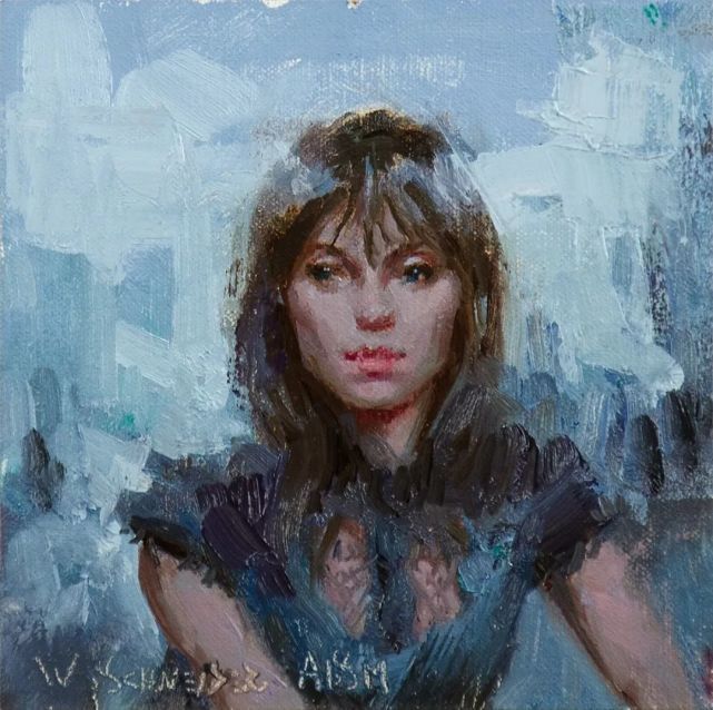 学生$在绘画的道路上，他认为自己永远是一个学生