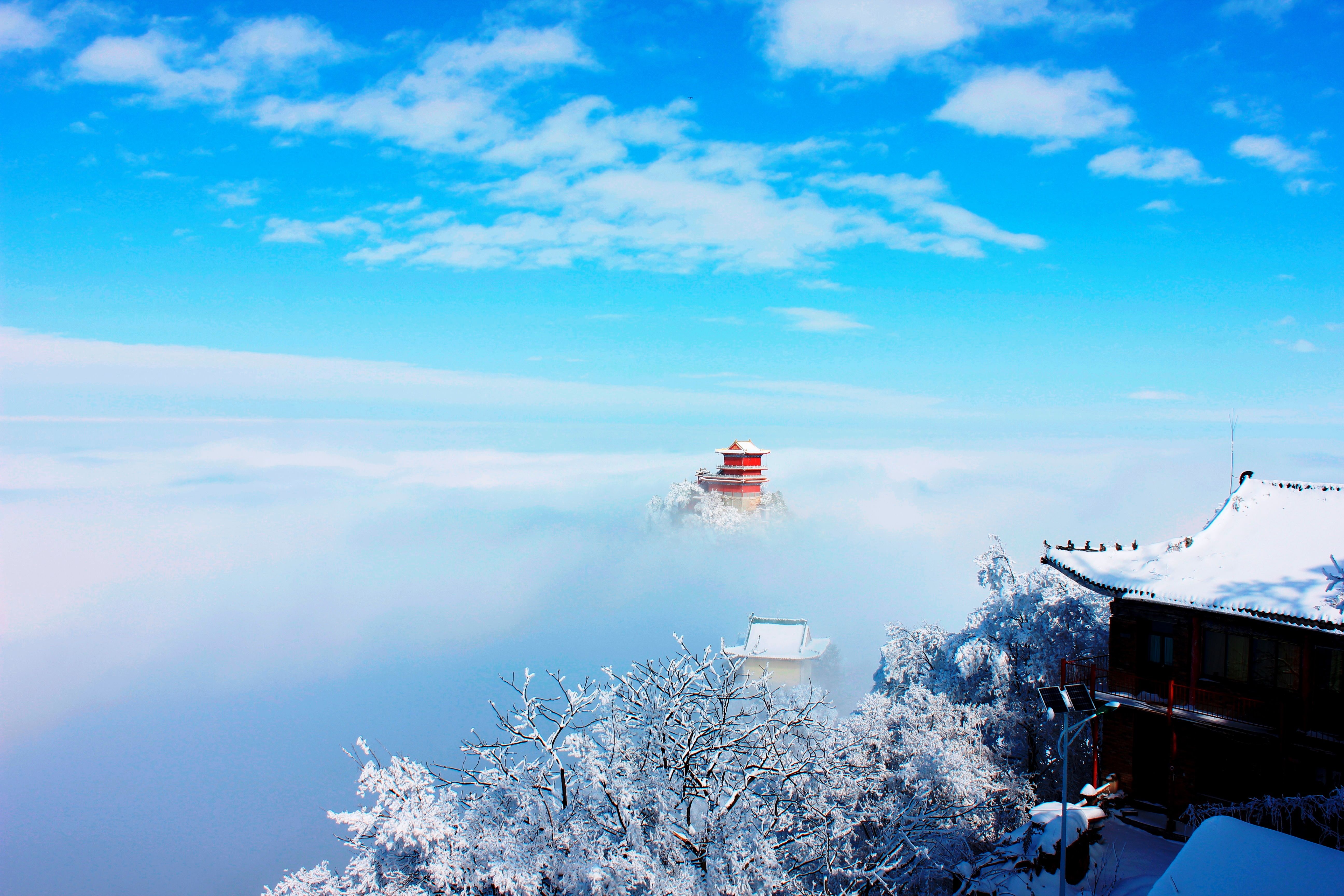 征集|【年末福利征集】雪后南五台幸遇云海