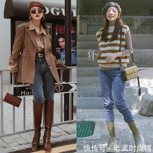 长靴|冬天穿“长裤+靴子”,优雅得体提气质,温度风度都有了