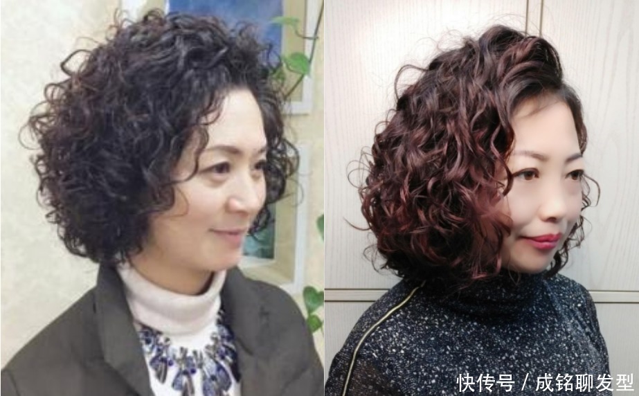 老年人怎么烫蓬松不老气?小卷洋气大卷时尚,优雅卷发蓬松又时髦