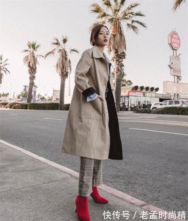 奶奶|又到了穿靴子的季节,瞧今年流行的“奶奶靴”,配风衣气质又高级