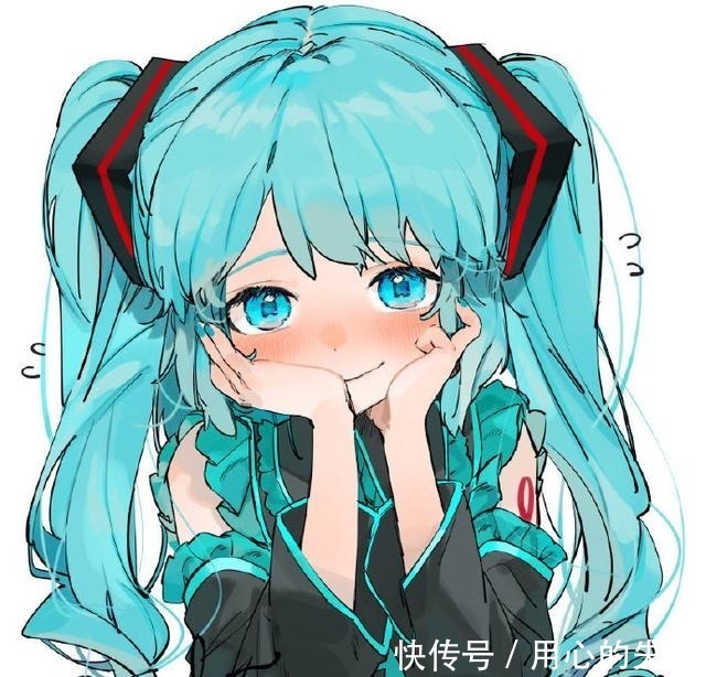 初音未来#不会画表情的来看看这位画师的作品，各种可爱的小表情，太萌了