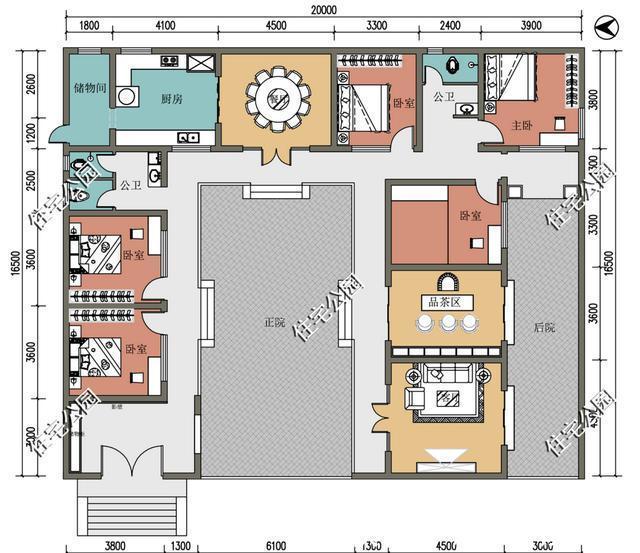 平面|2021年农村建房子,推荐这15套中式小院,造价便宜还实用