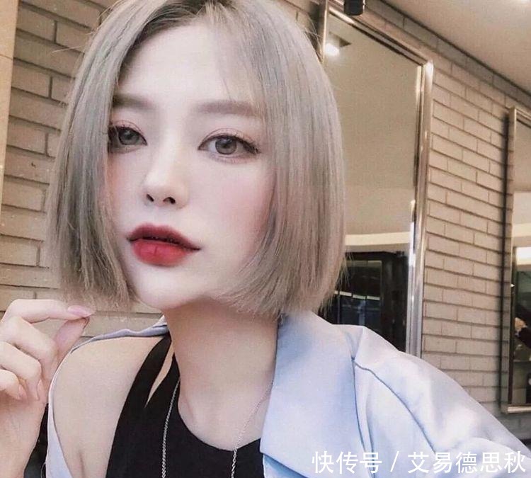 短发“一刀切”,不打理也好看