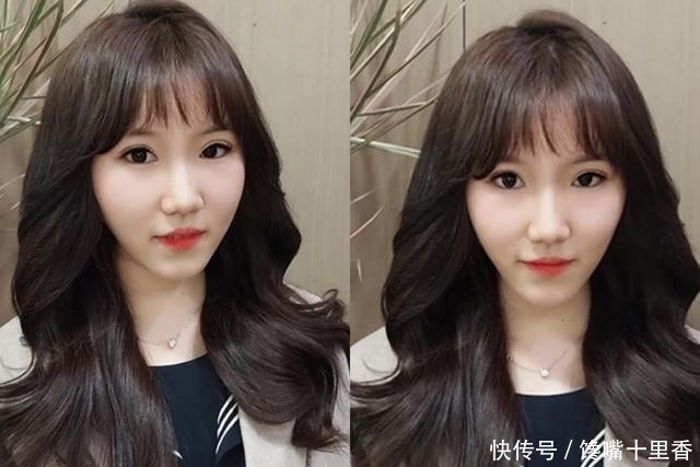 超显脸小的空气感八字刘海,搭配各种发型都很美!