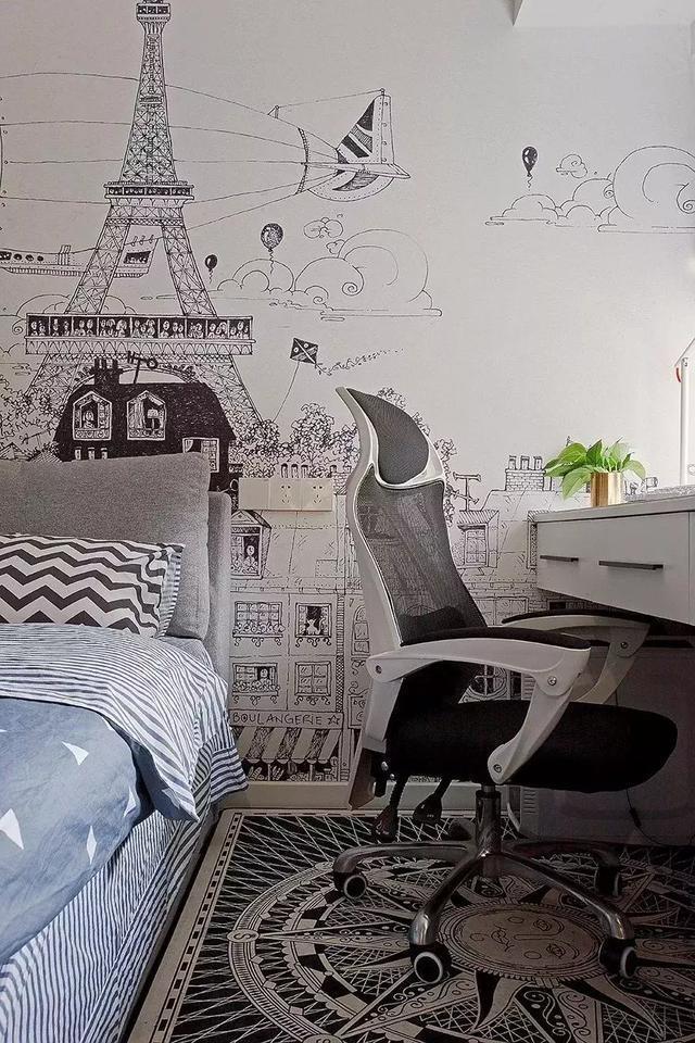 客厅|100平两室新房,客厅好漂亮,特别是沙发墙上的挂画