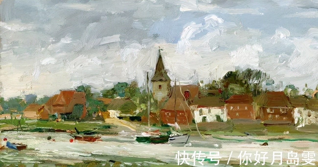 布面油画&著名油画家杨鸣山的风景写生作品,净化心灵!