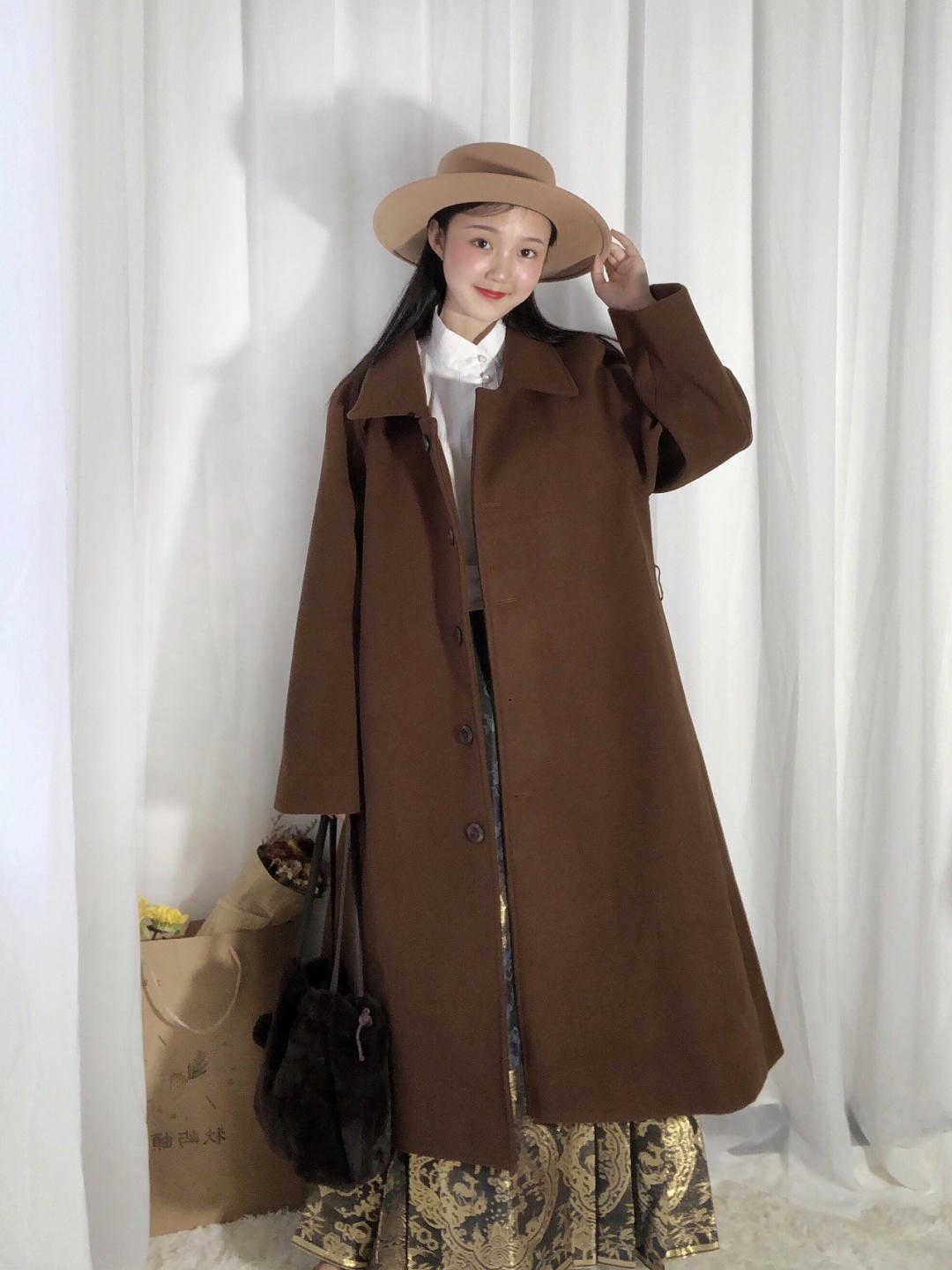 交领|冬季汉元素搭配,日常休闲气质温婉,出街就是最靓的女