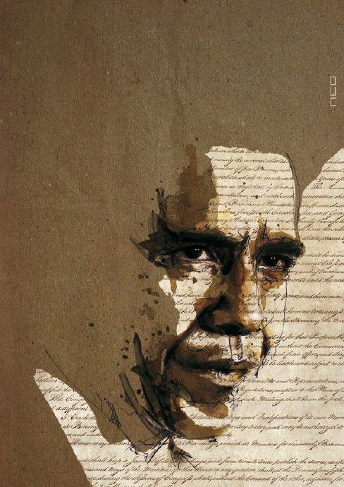 插画师#法国插画师卡昂作品形式自由色彩和线条的结合给人深刻的视觉感受