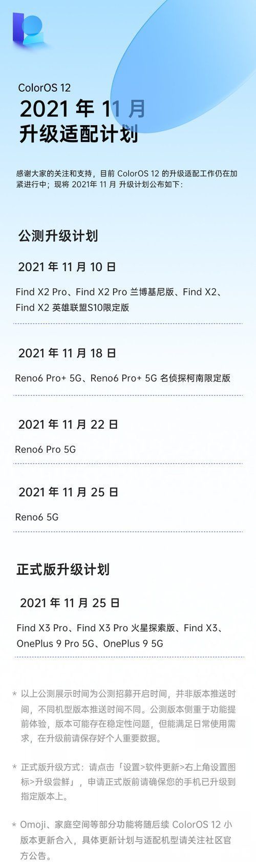 名侦探柯南|ColorOS 12 十一月升级适配计划公布