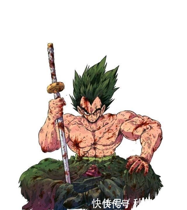 龙珠|当龙珠遇上海贼王,蒙奇·D·悟空四档太霸气,索隆、贝吉塔神相似