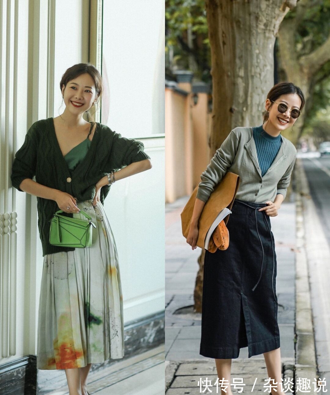 tips|想不到“毛衣+半裙”火了,高级新潮还显瘦,怎么穿都不过时