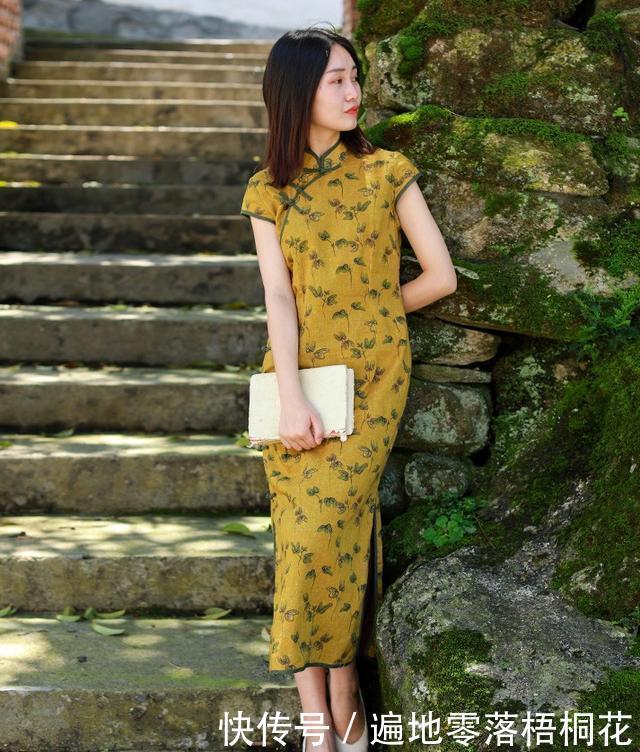 棉麻|时尚的棉麻连衣裙,四五十岁女穿,显得温文尔雅