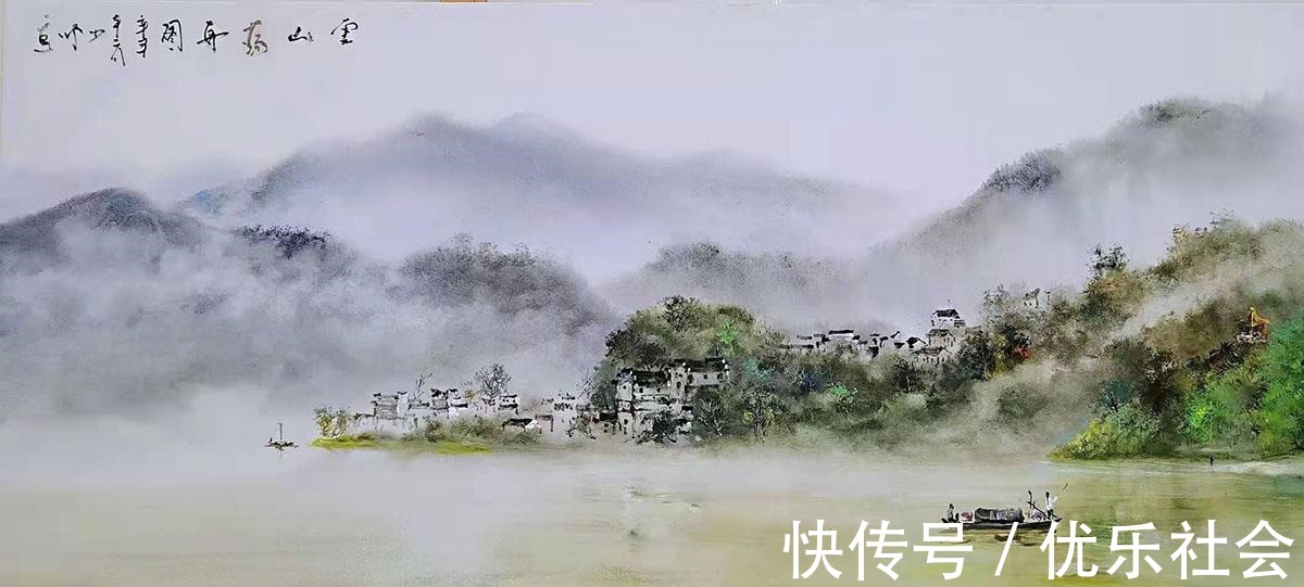 油画#冯少帅山水画 既有西方油画的质感又有国画山水画的灵韵
