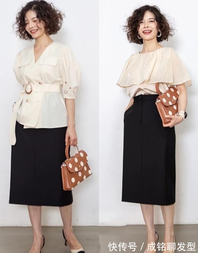 相配|奔四奔五女人的穿搭模板，时尚款式+养眼的配色，显瘦显白又有范