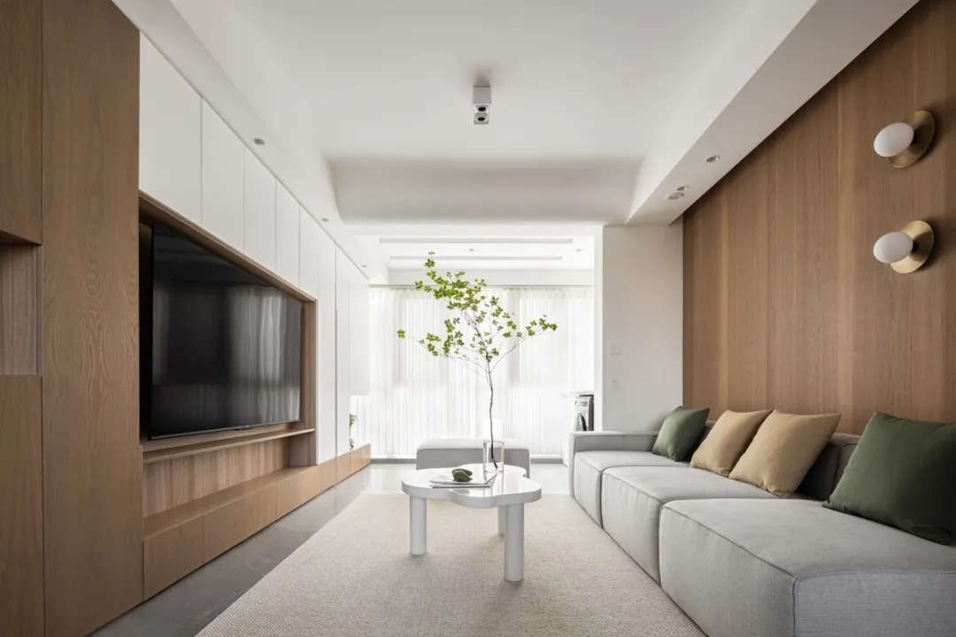 过道|109平自然简约现代风三居,颜值、功能与个性统统满足