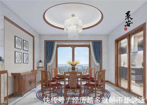 中式|为了孝敬父母，他拆掉300㎡祖宅，自建中式别墅，效果图太美了