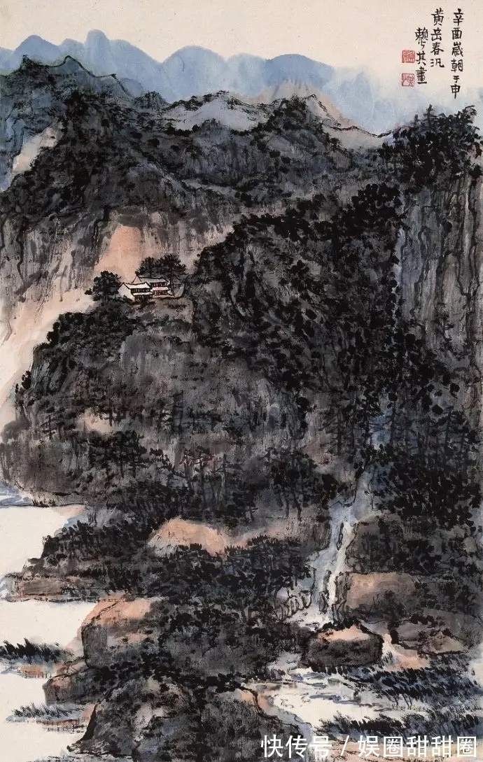 西画@中国画的笔墨，西画的平面与色彩｜打通中西，赖少其山水画