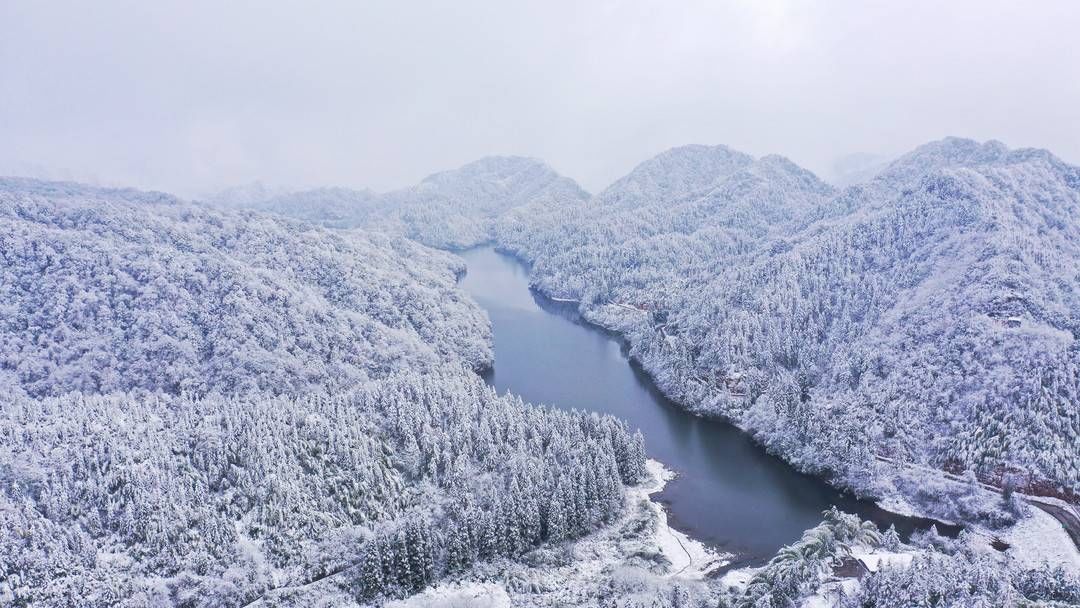 雾凇|再现雾凇美景 四川古蔺红龙湖森林公园银装素裹宛若仙境