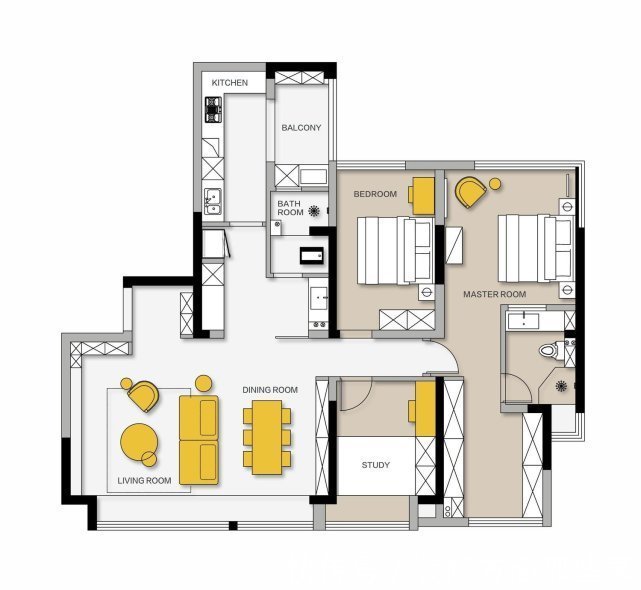 装修|149平混搭三居室,封闭与开放格局穿插高端大气上档次