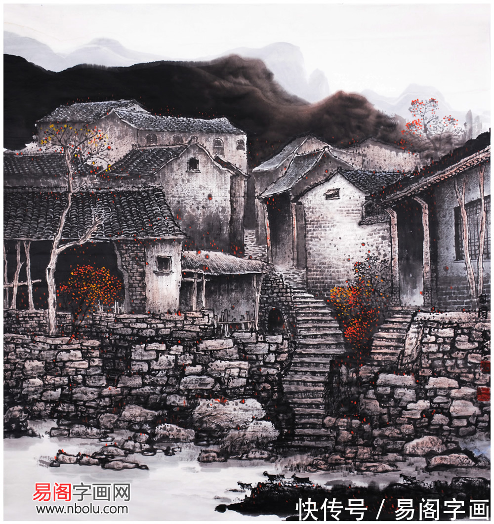 画家@张月岗泰山画:雄壮的自然美秀丽的体态美朦胧的诗意美