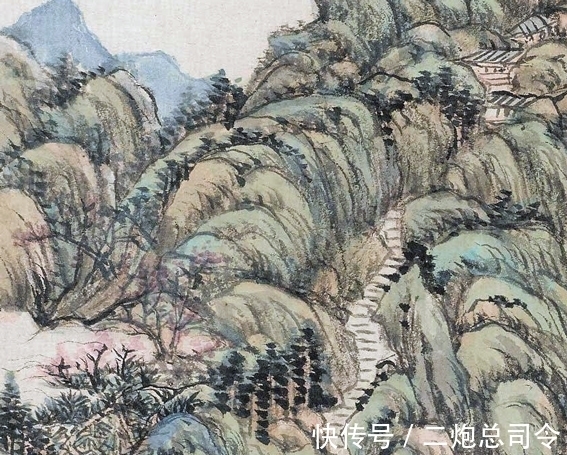 構圖!這是“山重水復疑無路”嗎,王原祁繪《山村小景》