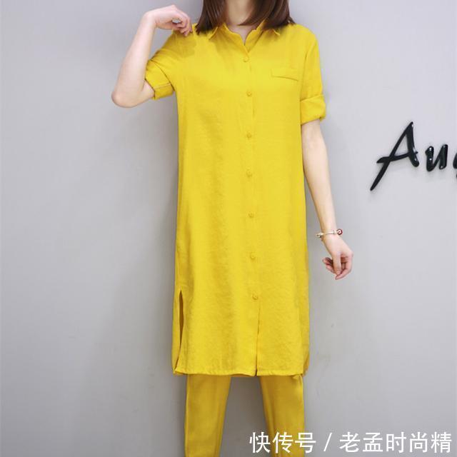 棉麻 还在穿短款衬衫就过时了,现在流行时髦衬衫裙,显瘦也显女人味
