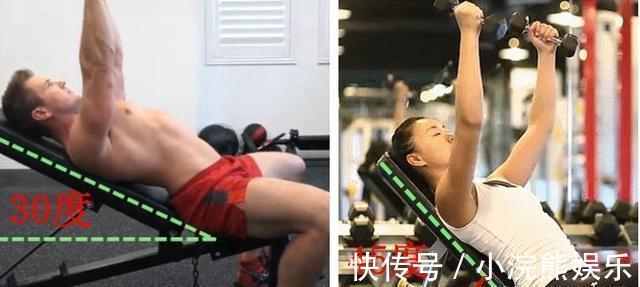 动作|上斜卧推末尾,加入1个哑铃飞鸟动作,更有效刺激上胸肌肉