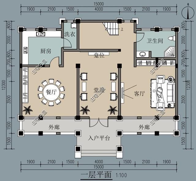 占地尺寸|农村建房没有堂屋，那还怎么住人8套带堂屋户型30万就能盖