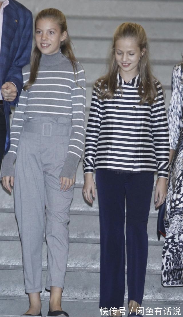 长腿|西班牙公主罕见穿基础款,白T+牛仔裤像邻家女孩,妹妹长腿真抢镜