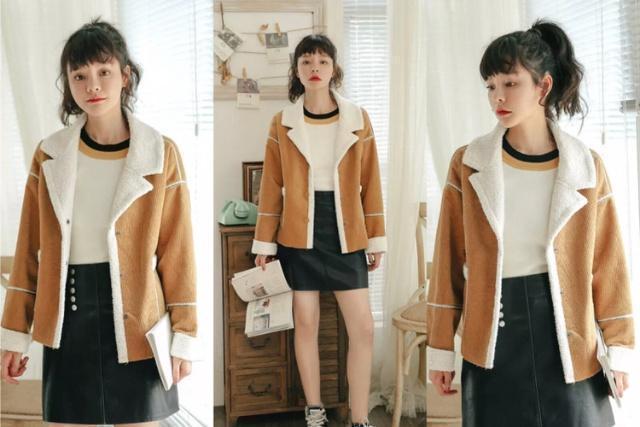 短款 今年流行的这件短外套,比大衣暖和,比羽绒服时髦。