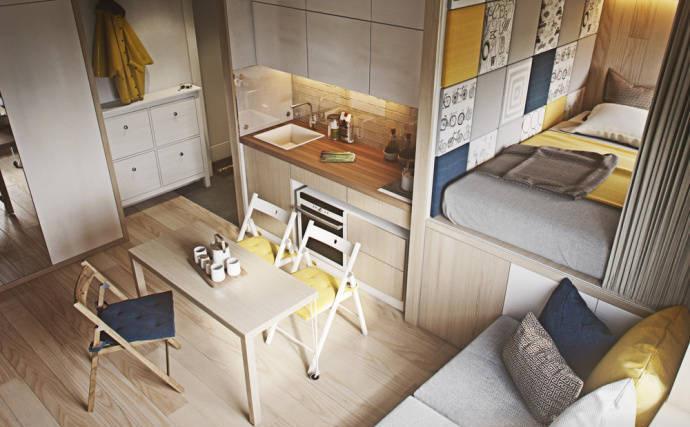 收纳|32平米的小蜗居,单身人士的福利,装修设计时尚大气,颜值爆表