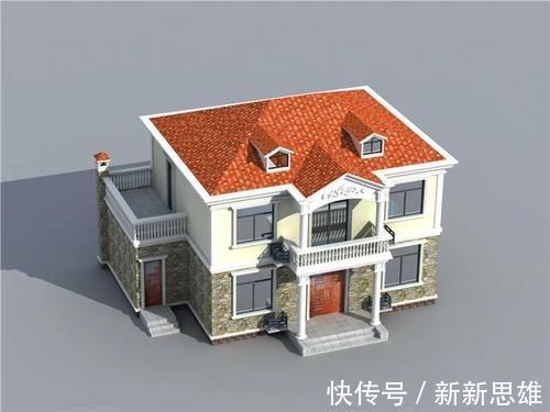 占地面积|二层别墅带小配房设计图,接地气的乡村别墅,这样的户型谁不爱?