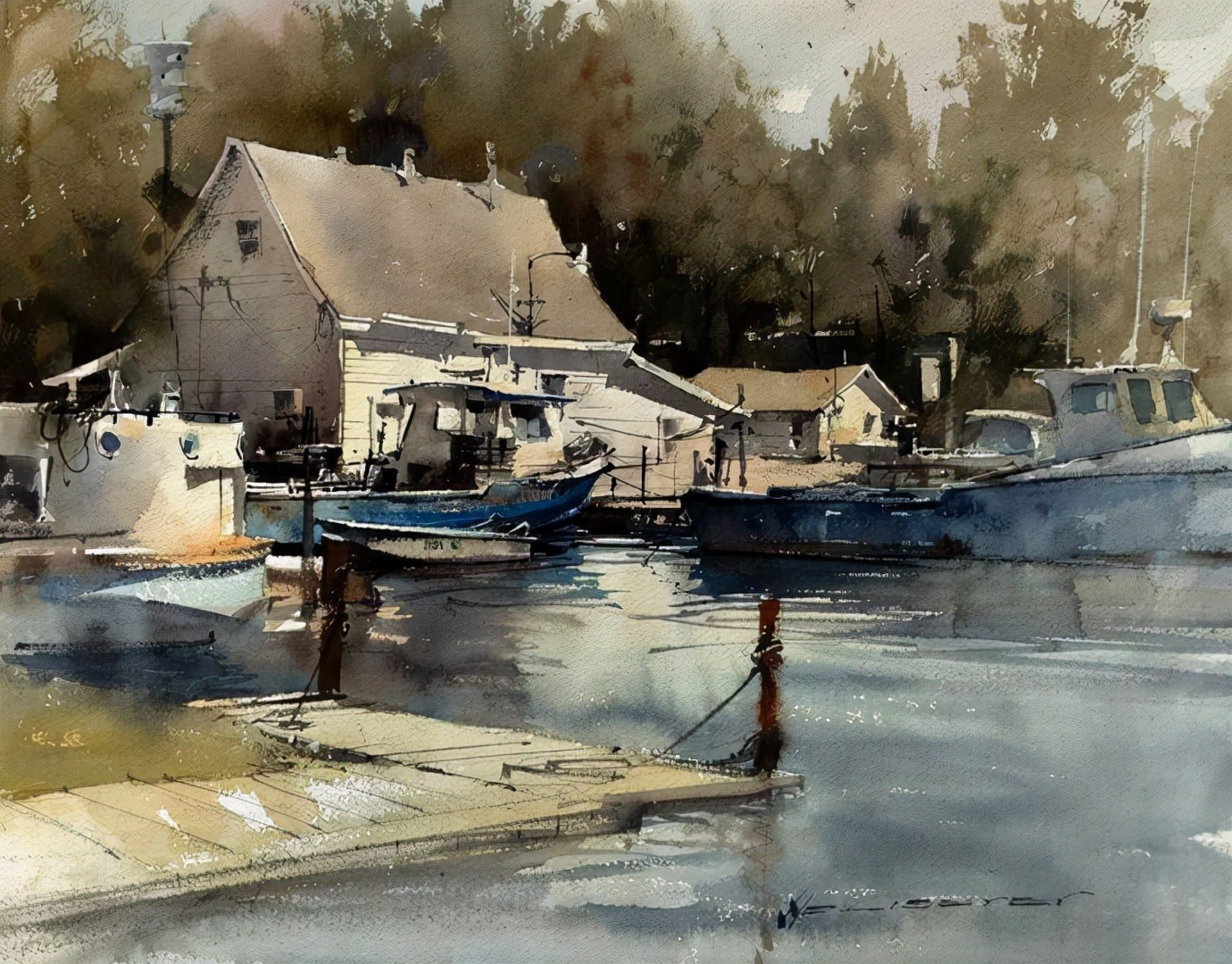 弗拉迪斯拉夫!印象水彩/美国当代艺术家弗拉迪斯拉夫水彩作品