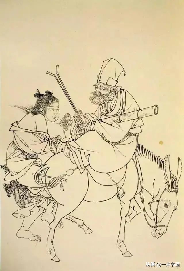 白描！他的白描被评为“当代第一”，画仕女独辟蹊径