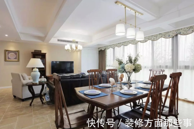 家具|165平美式风四居室,开放舒展,以求最大化通透视觉