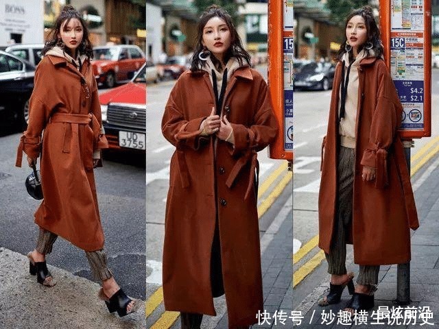 款式|这个秋冬,焦糖色大衣才是主打,应景又显白,好看极了