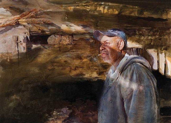 画标$美国水彩人物画家玛丽怀特:一张A4大小的水彩画标上万美元