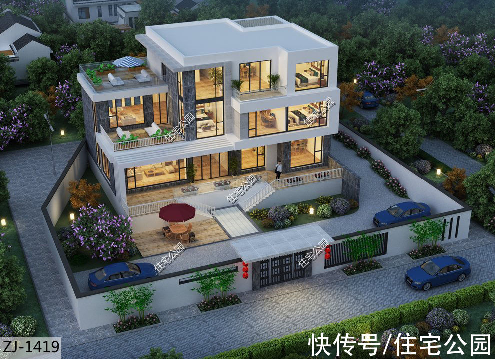 平面|推荐10套带旋转楼梯的农村别墅,楼梯做螺旋设计,美观又大气