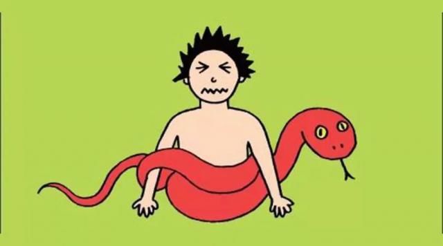 画条|大爷在脸上画条龙，结果面瘫了