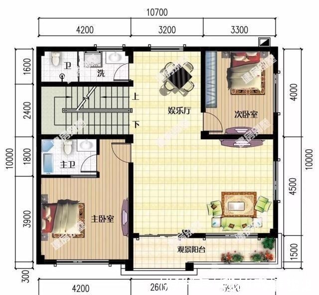 观景|简欧式风格设计的三层别墅，侧面楼梯进出大门，这样设计很方便！